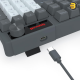 Redragon K718 wired 104-key mechanical keyboard with red switches, rainbow backlight and sound-absorbing foam