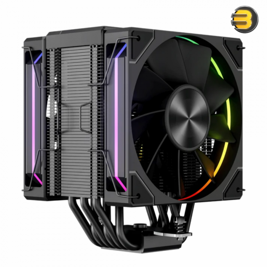 Redragon CC2313 CPU air cooler with digital LCD temperature screen, 6 copper heat pipes, 120mm ARGB PWM fan, and asymmetric tower design for RAM clearance