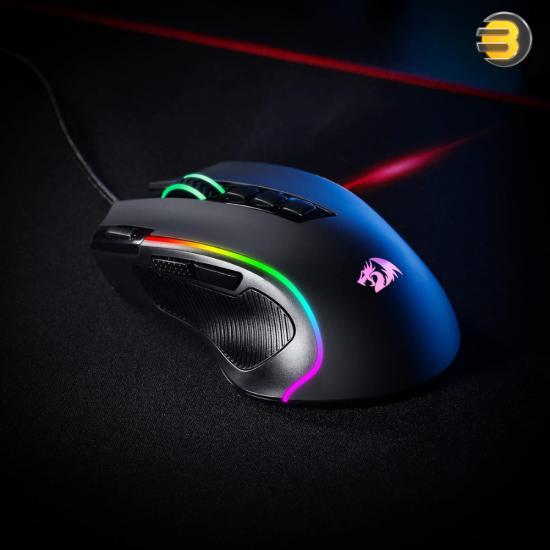 Redragon M612 Predator RGB Gaming Mouse, 8000 DPI Wired Optical Gamer Mouse with 11 Programmable Buttons & 5 Backlit Modes, Software Supports DIY Keybinds Rapid Fire Button