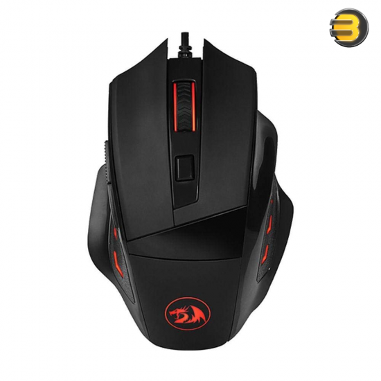 Redragon Phaser M609 Wired USB Gaming Mouse – 3200 DPI, LED Lighting, Ergonomic Design for Windows & Mac (Black)