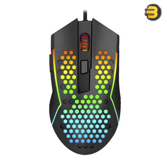 REDRAGON M987 LIGHTWEIGHT HONEYCOMB GAMING MOUSE RGB BACKLIT WIRED 6 BUTTONS PROGRAMMABLE WITH 12400 DPI FOR WINDOWS PC COMPUTER