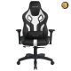 Redragon Capricornus C502-BW Gaming Chair – Black/White, 4D Adjustable Armrests, Reclining Ergonomic Design with Lumbar & Head Support