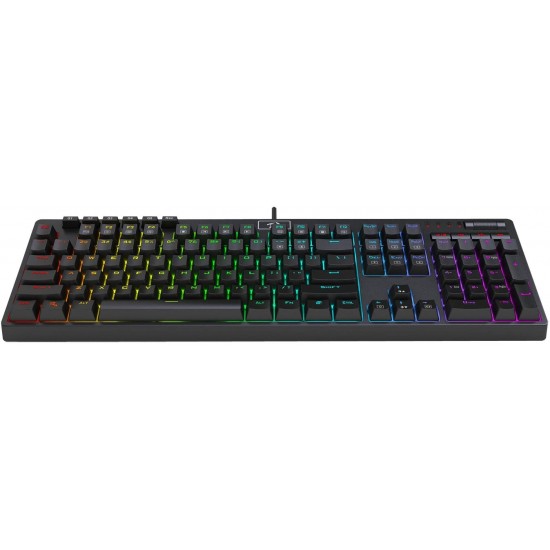 Redragon K579 Mechanical Gaming Keyboard Wired RGB LED Backlit 104 Keys Mechanical Gamers Keyboard with Macro Keys for Computer PC Laptop Fast Clicky Cherry Blue Switches Equivalent