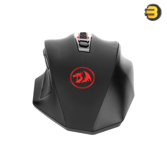Redragon Shocker M655-KS wireless gaming mouse with ergonomic grip and red LED logo backlight