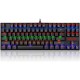 Redragon K552 Mechanical Gaming Keyboard, RGB Rainbow Backlit, 87 Keys, Tenkeyless, Compact Steel Construction with Cherry MX RED Switches for Windows PC Gamer (Black)