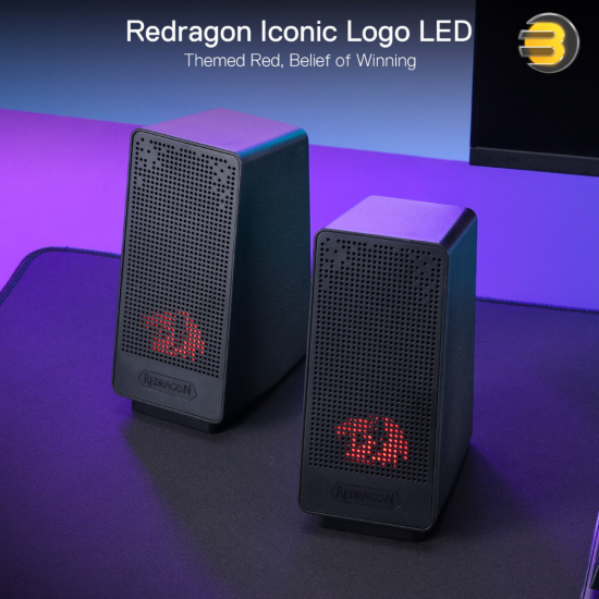 Redragon RANCH GS513 PC Gaming Speaker with Red Backlight