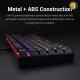 Redragon K552E Kumara Elite Rainbow TKL Mechanical Gaming Keyboard Arabic Redragon K552E Kumara Elite Rainbow mechanical gaming keyboard with blue switches, TKL 87-key Arabic layout, rainbow RGB backlighting and aluminum top plate