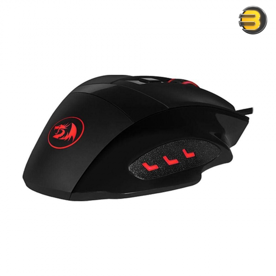 Redragon Phaser M609 Wired USB Gaming Mouse – 3200 DPI, LED Lighting, Ergonomic Design for Windows & Mac (Black)