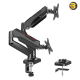 Redragon GMK915 Dual Monitor Mount Stand – Gas Spring Arms for 13–32″ Screens, VESA 75/100, C-Clamp & Grommet Base, Cable Management, 8kg per Arm Redragon GMK915 Dual Monitor Mount Stand – Gas Spring Arms for 13–32″ Screens, VESA 75/100, C-Clamp & Grommet Base, Cable Management, 8kg per Arm