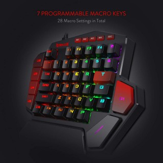 Redragon K585 DITI One-Handed RGB Mechanical Gaming Keyboard, Blue Switches, Type-C Professional Gaming Keypad with 7 Onboard Macro Keys, Detachable Wrist Rest, 42 Keys Redragon K585 DITI One-Handed RGB Mechanical Gaming Keyboard, Blue Switches, Type-C Professional Gaming Keypad with 7 Onboard Macro Keys, Detachable Wrist Rest, 42 Keys