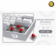 Redragon K617 Fizz RGB 60% Wired Mechanical Gaming Keyboard – 61 Keys, Red Switches, Compact Layout, Grey / White Design