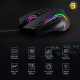 Redragon M612 Predator RGB Gaming Mouse, 8000 DPI Wired Optical Gamer Mouse with 11 Programmable Buttons & 5 Backlit Modes, Software Supports DIY Keybinds Rapid Fire Button