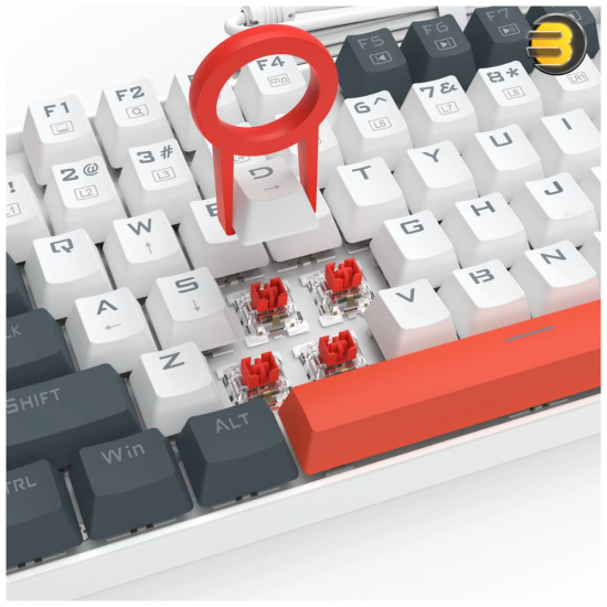 Redragon K552WLR KUMARA Tenkeyless 87‑Key Wired Mechanical Gaming Keyboard — Outemu Red Switches, Rainbow LED Backlight, Anti‑Ghosting, Double‑Shot Keycaps, Metal‑ABS Frame