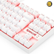 Redragon Kumara K552W-2 Wired Mechanical Gaming Keyboard, 87 Key, Blue Switches, 75% Compact, Anti Ghosting, Compact TKL Tenkeyless Ergonomic Designed, Red Backlit White - Kumara K552W-2