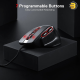 Redragon M806 Bullseye wired RGB gaming mouse with ergonomic natural grip and 7 programmable buttons