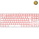 Redragon Kumara K552W-2 Wired Mechanical Gaming Keyboard, 87 Key, Blue Switches, 75% Compact, Anti Ghosting, Compact TKL Tenkeyless Ergonomic Designed, Red Backlit White - Kumara K552W-2