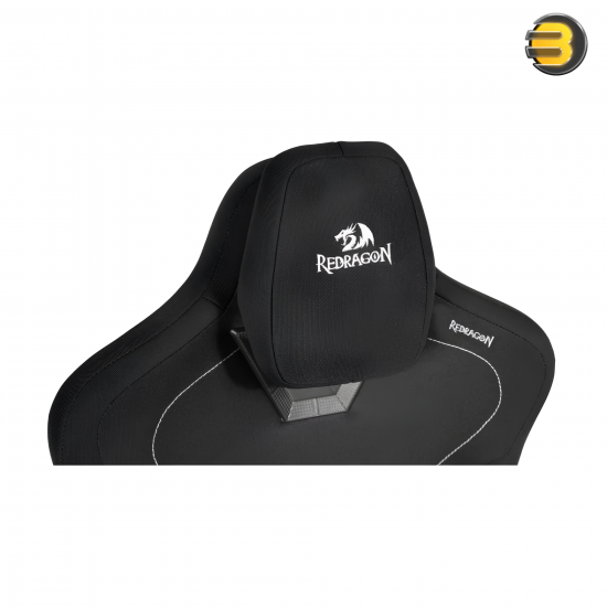 Redragon C313 Heth Gaming Chair – Black Fabric, 2D Adjustable Armrests, Reclining Ergonomic Design with Lumbar & Head Support, 130kg Capacity