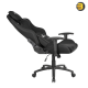 Redragon C313 Heth Gaming Chair – Black Fabric, 2D Adjustable Armrests, Reclining Ergonomic Design with Lumbar & Head Support, 130kg Capacity