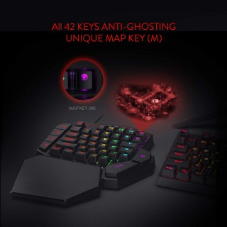 Redragon K585 DITI One-Handed RGB Mechanical Gaming Keyboard, Blue Switches, Type-C Professional Gaming Keypad with 7 Onboard Macro Keys, Detachable Wrist Rest, 42 Keys Redragon K585 DITI One-Handed RGB Mechanical Gaming Keyboard, Blue Switches, Type-C Professional Gaming Keypad with 7 Onboard Macro Keys, Detachable Wrist Rest, 42 Keys