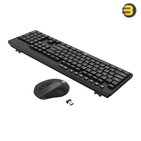 Redragon BS-7094 black wireless keyboard and mouse combo with silent chocolate keycaps