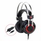 Redragon H601 TALOS 7.1 Channel Surround Stereo Gaming Headset Over Ear Headphones with Mic Individual Vibration Noise Canceling LED Light
