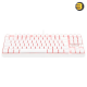 Redragon Kumara K552W-2 Wired Mechanical Gaming Keyboard, 87 Key, Blue Switches, 75% Compact, Anti Ghosting, Compact TKL Tenkeyless Ergonomic Designed, Red Backlit White - Kumara K552W-2