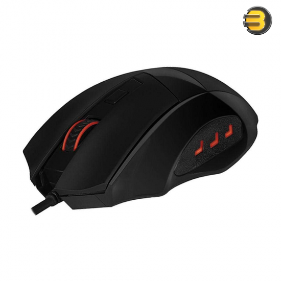 Redragon Phaser M609 Wired USB Gaming Mouse – 3200 DPI, LED Lighting, Ergonomic Design for Windows & Mac (Black)
