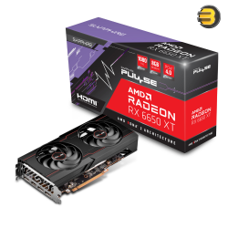 Sapphire Pulse AMD Radeon RX 6650XT Gaming Graphics Card — 8GB GDDR6 128-Bit Memory, 2635 MHz Boost Clock, 2048 Stream Processors, RDNA 2 Architecture, HDMI/3*DP Ports