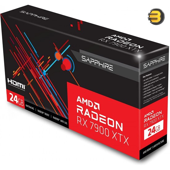 Sapphire Radeon RX 7900 XTX Gaming Graphics Card with 24GB GDDR6, AMD RDNA 3