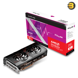 Sapphire Pulse AMD Radeon RX 7700 XT Gaming Graphics Card,12GB GDDR6 192 bit Memory, 2544 MHz Boost Clock, 18Gbps Memory Speed, AMD RDNA 3, PCIE 4.0, 2x HDMI 2x DisplayPort, Black | 11335-04-20G