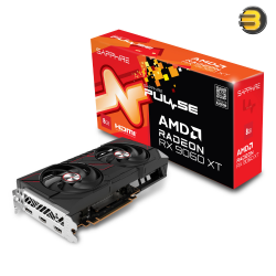 Sapphire PULSE AMD Radeon RX 9060 XT 8GB GDDR6 Graphics Card, 3290 MHz Boost Clock, 2700 MHz Game Clock, 2048 Stream Processors, 128-bit Memory, PCIe 5.0 x16, Dual Fans, 2x HDMI, 1x DisplayPort 2.1a, 170W TDP