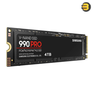 SAMSUNG 990 PRO SSD 4TB PCIe 4.0 M.2 2280 Internal SSD — Seq. Read Speeds Up to 7,450 MB/s for High End Computing, Gaming, and Heavy Duty Workstations, MZ-V9P4T0B/AM SAMSUNG 990 PRO SSD 4TB PCIe 4.0 M.2 2280 Internal SSD — Seq. Read Speeds Up to 7,450 MB/s for High End Computing, Gaming, and Heavy Duty Workstations, MZ-V9P4T0B/AM