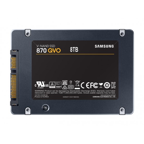 SAMSUNG 870 QVO Series 2.5" 8TB SATA III Samsung 4-bit MLC V-NAND Internal Solid State Drive (SSD) MZ-77Q8T0B/AM