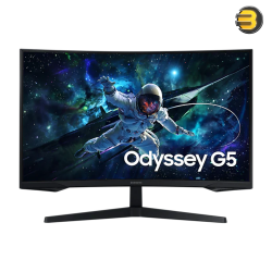 Samsung 32 Inch Odyssey G5 G55C QHD 165Hz Curved Gaming Monitor — 1000R Curved Screen, AMD FreeSync - LS32CG552EMXEG