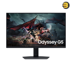 Samsung LS27DG502EMXUE Odyssey G5 G50D 27 Inch Flat Gaming Monitor — QHD 2560x1440 IPS Panel, 180Hz Refresh Rate, 1ms GTG Response Time