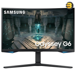 Samsung Odyssey 27 Inch G65B, QHD, 240Hz, Smart Gaming Monitor — 2560X1440 resolution, 1000R curve VA panel