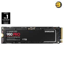 SAMSUNG 980 PRO 1TB  M.2 2280 PCI-Express Gen 4.0 x4 — NVMe 1.3c Samsung V-NAND 3-bit MLC Internal Solid State Drive (SSD) - MZ-V8P1T0BW