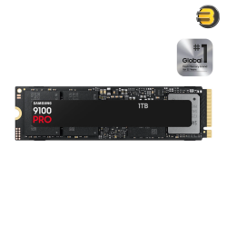 Samsung 9100 PRO M.2 1TB PCIe 5.0 NVMe SSD — 14,700 MB/s Sequential Read, 13,300 MB/s Sequential Write, Samsung V-NAND TLC, 1GB LPDDR4X Cache, MZ-VAP1T0 Model