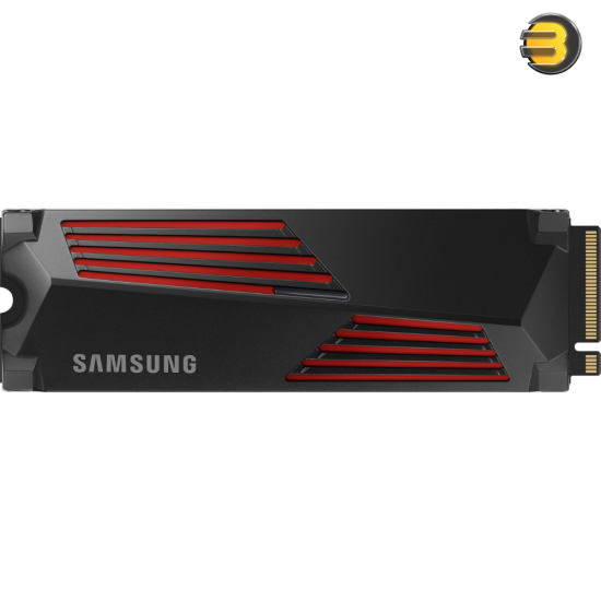 Samsung 990 PRO with Heatsink NVMe M.2 SSD 2TB – PCIe Gen 4.0 x4, Sequential Read up to 7,450 MB/s, Sequential Write up to 6,900 MB/s, Samsung V-NAND TLC, 2GB LPDDR4 Cache, AES 256-bit Encryption, Integrated Heatsink, M.2 2280 Form Factor