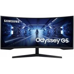 Samsung Odyssey LC34G55TWWUXEN 34" G55 1000R Curved Gaming Monitor - 165Hz, 1ms, 1440p QHD, Freesync Premium, HDR10, HDMI, 1 x Displayport , Black
