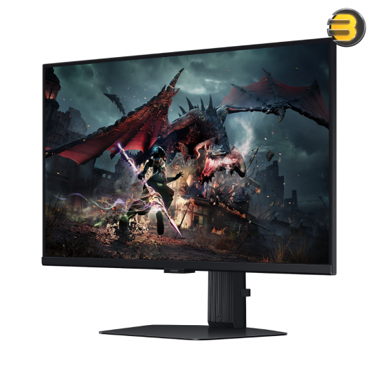 Samsung LS27DG502EMXUE Odyssey G5 G50D 27 Inch Flat Gaming Monitor — QHD 2560x1440 IPS Panel, 180Hz Refresh Rate, 1ms GTG Response Time, VESA DisplayHDR 400, AMD FreeSync, 99% sRGB, Height Adjustable Stand with Tilt, Swivel, Pivot, HDMI 2.0, DisplayPort