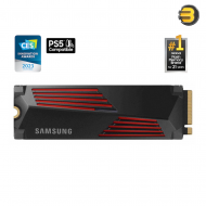 SAMSUNG SSD 990 PRO with Heatsink 1TB — PCIe 4.0, Sew. Read Speeds Up-to 7,450MB/s, Compatible with PlayStation 5 - MZ-V9P1T0CW