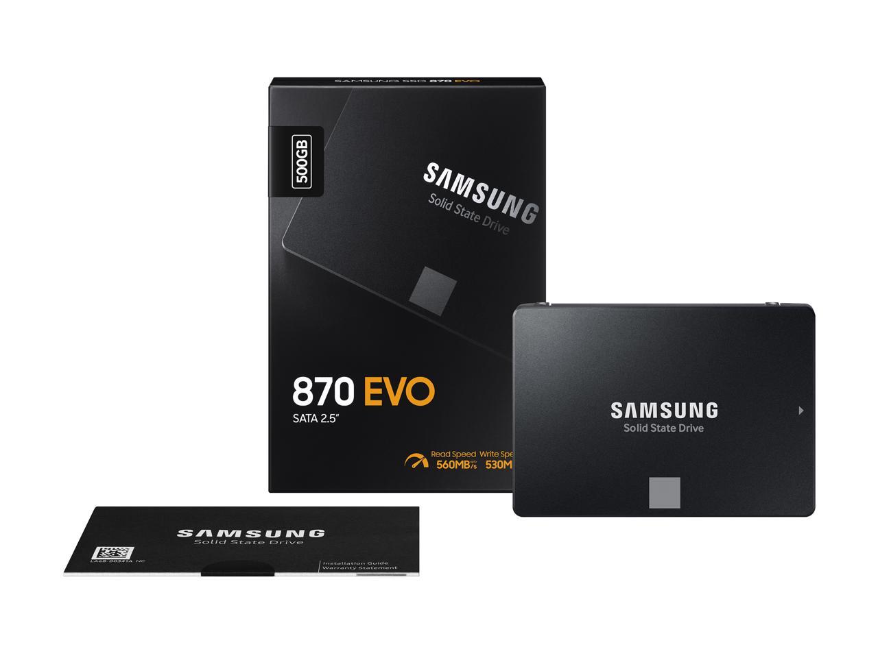 870 EVO Series 2.5" 500GB SATA V-NAND Internal Solid Drive (SSD) MZ-77E500B/AM - MZ-77E500B/AM