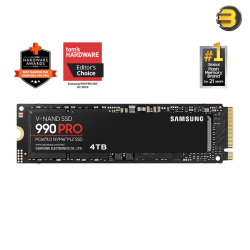 SAMSUNG 990 PRO SSD 4TB PCIe 4.0 M.2 2280 Internal SSD — Seq. Read Speeds Up to 7,450 MB/s for High End Computing, Gaming, and Heavy Duty Workstations