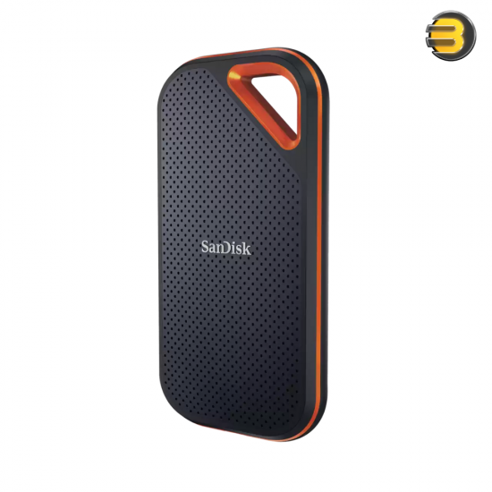 SanDisk Extreme PRO Portable SSD 4TB — USB 3.2 Gen 2x2, up to 2000 MB/s read/write, USB‑C, IP65 water/dust resistance, 256‑bit AES encryption, forged aluminum heatsink chassis