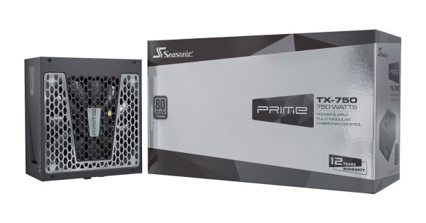 Seasonic PRIME TX-750, 750W 80+ Titanium, Full Modular, Fan