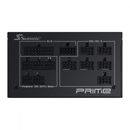 Seasonic PRIME TX-750, 750W 80+ Titanium, Full Modular, Fan Control in Fanless, Silent, and Cooling Mode, 12 Year Warranty, Perfect Power Supply for Gaming and High-Performance Systems, SSR-750TR.