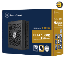 SilverStone HELA 1300R Platinum ATX 3.0 / PCIe Gen 5 1300W Fully Modular Power Supply Compact Dimensions