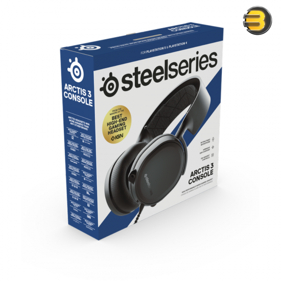 SteelSeries Arctis 3 Console - Stereo Wired Gaming Headset for PlayStation 5 / 4, Xbox Series X|S, Nintendo Switch, VR, Android and iOS