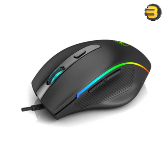 T-DAGGER T-TGM208 Wired Gaming Mouse – Adjustable DPI (1000/1600/2400/3200), 12G Acceleration, 125Hz Polling, 6 Programmable Buttons, Customizable RGB, 5M Click Durability, Ergonomic Design, USB Connectivity